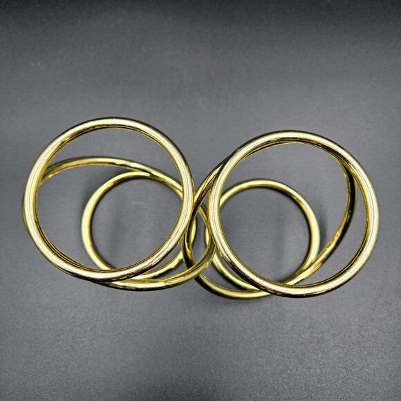 PartyLite Gemini Duo Interlocking Brass Rings Votive Candle Holder P7106 Read - Picture 10 of 11